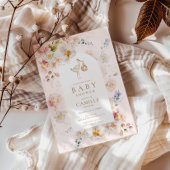 Wilde Baby in het Baby shower Bloom Uitnodiging