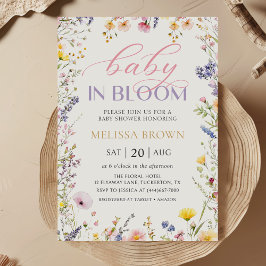Wilde Baby in het Baby shower Bloom Uitnodiging