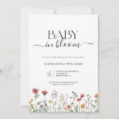 Wilde Baby in het Baby shower Bloom Uitnodiging (Voorkant)