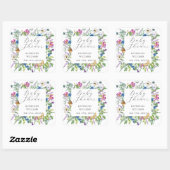 Wilde Baby in het Baby shower Bloom Vierkante Sticker (Vel)