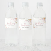 Wilde Baby in het Baby shower Bloom Waterfles Etiket (Flessen)