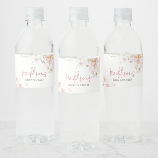Wilde Baby in het Baby shower Bloom Waterfles Etiket (Flessen)