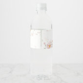 Wilde Baby in het Baby shower Bloom Waterfles Etiket (Achterkant)