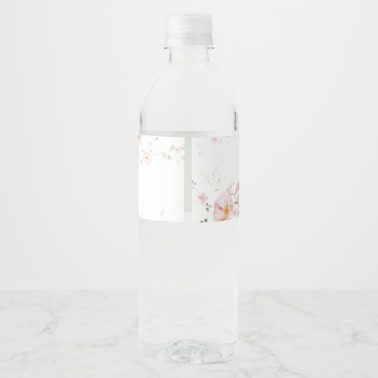 Wilde Baby in het Baby shower Bloom Waterfles Etiket (Achterkant)