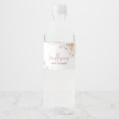 Wilde Baby in het Baby shower Bloom Waterfles Etiket (Voorkant)