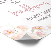 Wilde Baby in het Baby shower Bloom Welkom Poster (Hoek)