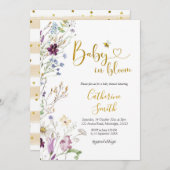 Wilde Baby is te vinden in Bloom Baby shower Invit Kaart (Voorkant / Achterkant)
