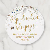 Wilde Baby Pop het als ze Pop Bedankjes Labels (Voorkant)