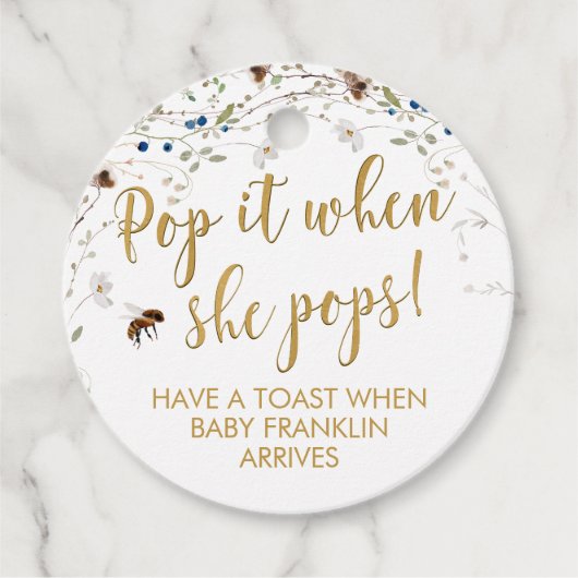 Wilde Baby Pop het als ze Pop Bedankjes Labels (Voorkant)