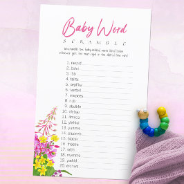 Wilde Baby shower Baby Word Scramble Game