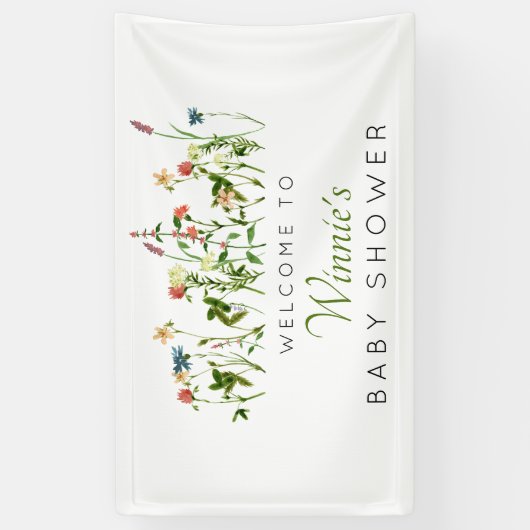 Wilde Baby shower Banner (Verticaal)