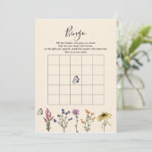  Wilde Baby shower Bingo Game Kaart (Staand voorkant)