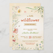 Wilde Baby shower Floral Summer Chic Sprinkle Kaart (Voorkant / Achterkant)