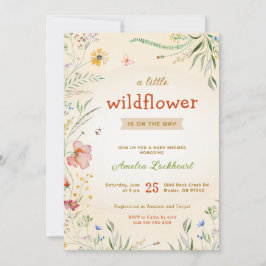 Wilde Baby shower Floral Summer Chic Sprinkle Kaart