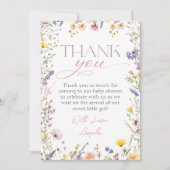 Wilde Baby shower Hartelijk dank Bedankkaart (Voorkant)