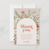 Wilde Baby shower Hartelijk dank Bedankkaart (Voorkant)