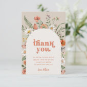 Wilde Baby shower Hartelijk dank Bedankkaart (Staand voorkant)