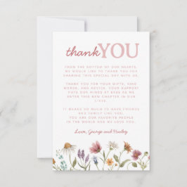 Wilde Baby shower Hartelijk dank Bedankkaart