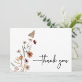 Wilde Baby shower Hartelijk dank Bedankkaart (Staand voorkant)