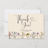 Wilde Baby shower Hartelijk dank Bedankkaart (Voorkant)