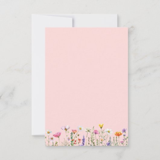 Wilde Baby shower Hartelijk dank Notitiekaartje (Achterkant)