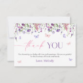 Wilde Baby shower Hartelijk dank RSVP Kaartje (Voorkant)