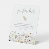 Wilde Baby shower Pacifier Hunt Reclamebord Met Voetstuk (Voorkant)