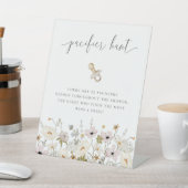 Wilde Baby shower Pacifier Hunt Reclamebord Met Voetstuk (Insitu)