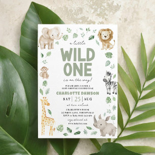Wilde baby shower safari dier jungle kaart