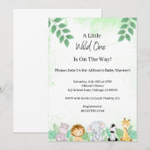 Wilde baby shower uitnodiging (Voorkant / Achterkant)