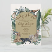 Wilde Baby showers Kaart (Staand voorkant)