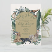 Wilde Baby showers Kaart (Staand voorkant)