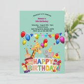 Wilde ballen en feestbeesten Kinderverjaardagsfees Kaart (Staand voorkant)