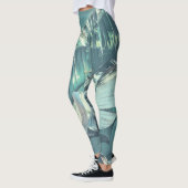 Wilde Banana Palm Tree Leaf Pattern Champ Leggings (Links)
