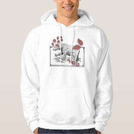 Wilde Beer & Botanische Linoleum Kunst Hoodie