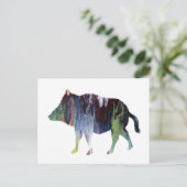 Wilde beer briefkaart (Staand voorkant)