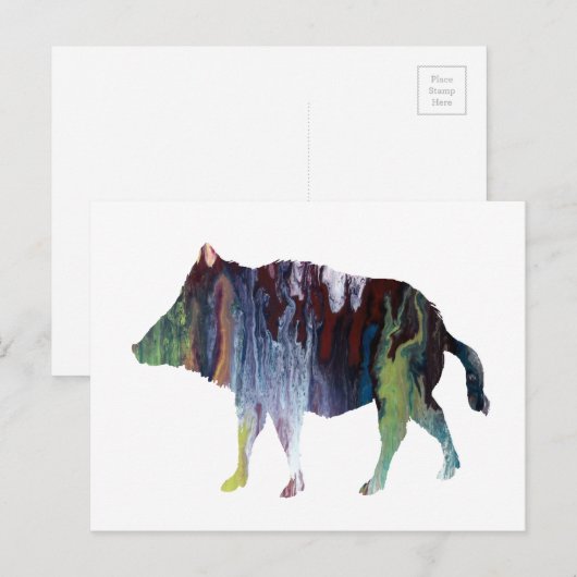 Wilde beer briefkaart (Voorkant / Achterkant)