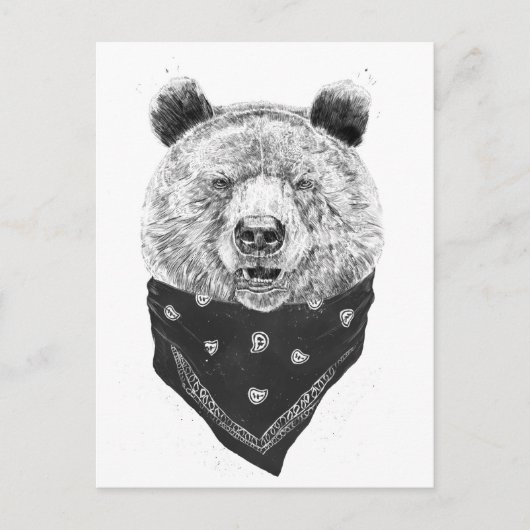 Wilde beer briefkaart (Voorkant)