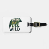 Wilde Beer buitenshuis Natuur Bagagelabel (Voorkant horizontaal)