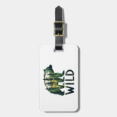 Wilde Beer buitenshuis Natuur Bagagelabel (Voorkant verticaal)