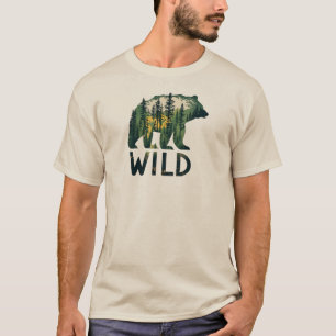 Wilde Beer buitenshuis Natuur T-shirt