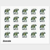 Wilde Beer buitenshuis Natuur Vierkante Sticker (Vel)