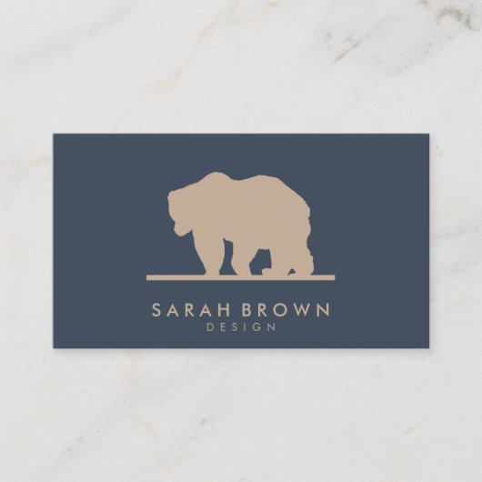 Wilde Beer Walkende marine Visitekaartje (Voorkant)