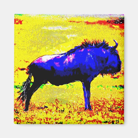 wilde beest magneet (Voorkant)