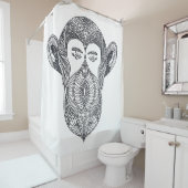 Wilde beest van de boswade douchegordijn (In situ)