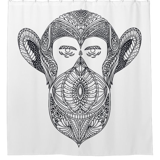 Wilde beest van de boswade douchegordijn (Voorkant)