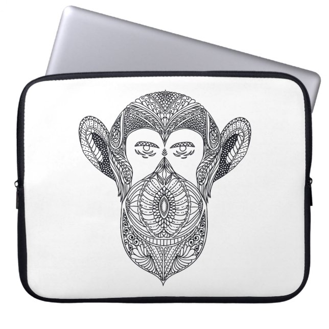 Wilde beest van de boswade laptop sleeve (Voorkant)