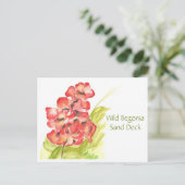 Wilde Begonia Ansichtkaart Briefkaart (Staand voorkant)
