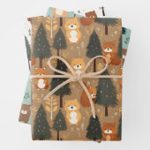 wilde Beren in het bos Inpakpapier Vel (In situ)