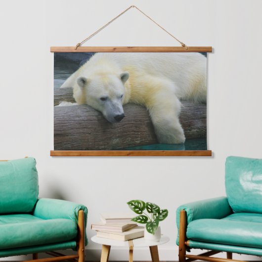 Wilde Beren - Natuur Polar Beer Hangend Wandkleed (Woonkamer)